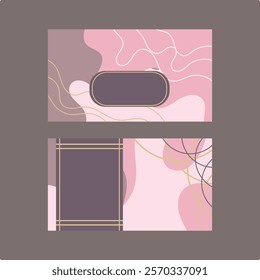 A harmonious blend of abstract shapes and delicate foliage creates a sense of tranquility and interconnectedness