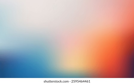 Harmonious blend of serene blues and fiery oranges creating a captivating gradient effect perfect for modern backgrounds and digital artistic expressions