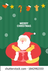 un conjunto de ilustraciones de caracteres navideños armoniosos