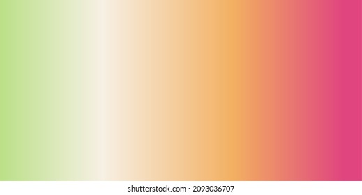 La gradación armoniosa de los colores es de color verde, blanco, naranja y rosa