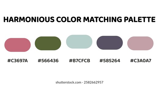 Harmonious color palette combines soft cyan tones with warm, earthy hues for a balanced and natural aesthetic. muted pink, olive green, greyish cyan, muted slate, soft rose. Enhance the tranquil. 177.