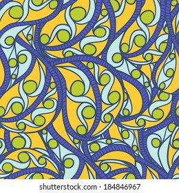 Harmonious colors seamless pattern with ornate detailed ornament. Ornament are hidden clipping mask. Easy to change. Useful for packaging, invitations, gift cards and more. Vector illustration/EPS 8