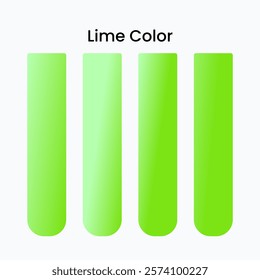 Harmonious gradient blending scarlet green, bold green, and lime green creates an elegant and luxurious palette, perfect for interiors, fashion, and print design applications.