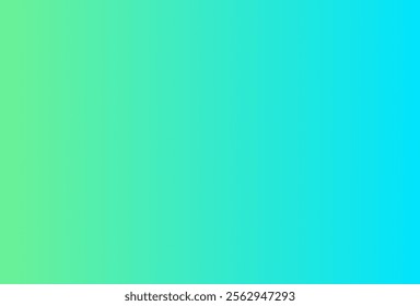 a harmonious gradient, transitioning smoothly from light green on the left to vibrant aqua tones on the right, evoking feelings of freshness and tranquility.