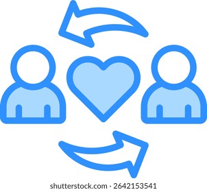 Harmonious Icon Blue Color Vector Illustration