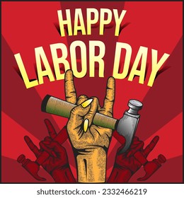 Harmonious Labor : Uniting Hands and Hammers | Frame.Banner.Square