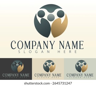 A harmonious logo created for unified business identity.