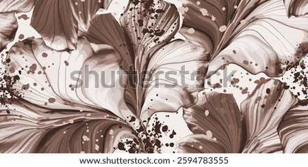 Harmonious and romantic design with seamless floral pattern. Vector illustration