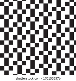 Harmonious simple black and white squares design art.