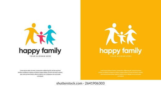 harmonious symbol, a family playing together , parenting , vector graphic illustration.