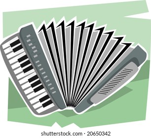  harmonium in a green background	