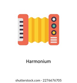 Harmonium vector Flat Icons. Simple stock illustration stock illustration