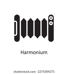 Harmonium Vector Solid icon Design illustration. Music Symbol on White background EPS 10 File