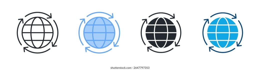 Harmonization Icon Set Multiple Style. Designed In Outline, Blue, Glyph, Dual Tone