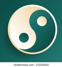 Harmony balance symbol ying-yang vector illustration.