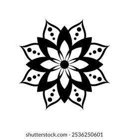 Armonía en blanco y negro Mandala