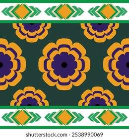 The Harmony Blend pattern combines geometric shapes with natural motifs in soothing and vibrant colors. Ideal for throws, curtains, cushions, wall art, and table runners, adding elegance to any decor