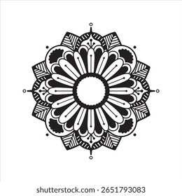 Harmony in Bloom: Aesthetic Floral Mandala for Serenity