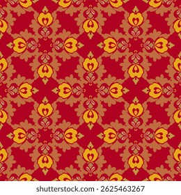 Harmony blooms in shades of nature, traditional, pattern design for carpet, print, wrap, decorative, illustration, Fabric, Wallpaper, Ceramics 
