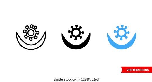Harmony bohemian symbols icon of 3 types: color, black and white, outline. Isolated vector sign symbol.