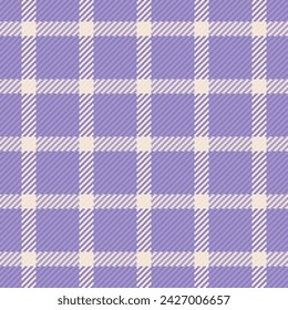 Harmony check fabric vector, interior texture pattern textile. Silky plaid background tartan seamless in pastel and indigo color.