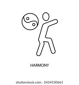 harmony concept line icon. Simple element illustration.harmony concept outline symbol de sign.