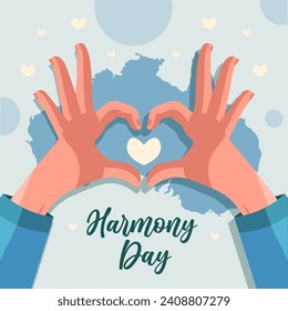 Harmony Day illustration vector background. Vector eps 10