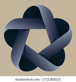 Logotipo Harmony Flower - Design de cinco pontos entrelaçado