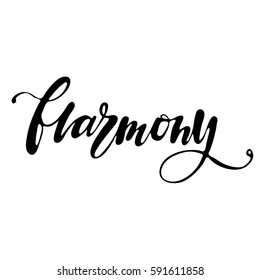 Harmony hand written word