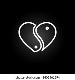 harmony heart  neon icon. Elements of Heartbeat set. Simple icon for websites, web design, mobile app, info graphics