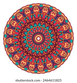 Harmony in Hues: Exploring the Vibrancy of a Multicolored Mandala