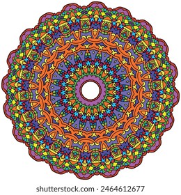 Harmony in Hues: Exploring the Vibrancy of a Multicolored Mandala