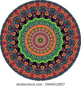 Harmony in Hues: Exploring the Vibrancy of a Multicolored Mandala