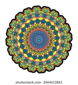 Harmony in Hues: Exploring the Vibrancy of a Multicolored Mandala
