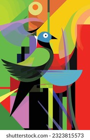 Harmony in Hues: Vibrant Multicolored Birds Soaring through Nature
