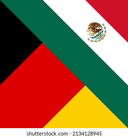 harmony icon of germany and mexico flags. vector illustration	