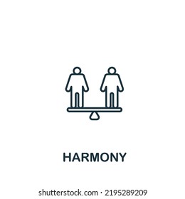 Harmony icon. Line simple icon for templates, web design and infographics