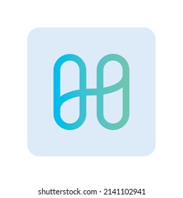 Harmonisches Symbol-Zeichen - Kryptowährung-Logo - Blockchain - Eine Münze