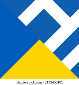 harmony icon of ukraine and greece flags. vector illustration