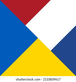harmony icon of ukraine and netherlands flags. vector illustration	