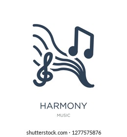 harmony icon vector on white background, harmony trendy filled icons from Music collection, harmony vector illustration
