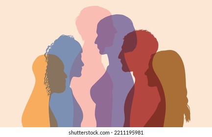 Harmony And Integration Of Multicultural Communities. Diversity Of Multiethnic People. Racial Equality. Cartoon Representation Of Diverse Cultural And Nationalities.