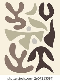 harmony of irregular abstract natural shapes