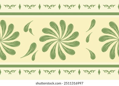 Harmony Leaves to be One Big Round of Leaf, green leaf, embroidery, print striped
ornament floral, pattern, design for wrapping, silk, scarf, background, textile, carpet, rug, texture