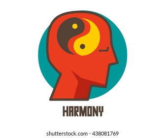Harmony life. Flat vector illustration.