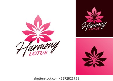 Das Harmony Lotus Logo steht für ein Design mit einer Lotusblume, die Reinheit und Ausgewogenheit repräsentiert. Ideal für Wellness-Marken, Yoga-Studios, Spa-Zentren und ganzheitliche Gesundheitsunternehmen.