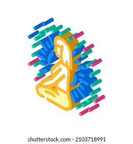 vector de icono isométrico de meditación de armonía. signo de meditación de armonía. ilustración de símbolo aislado