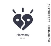 harmony outline icon. isolated line vector illustration from music collection. editable thin stroke harmony icon on white background