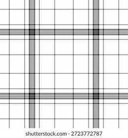 Harmony tartan textile plaid, easter texture seamless vector. Livingroom pattern background check fabric in white and black colors palette.