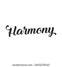 harmony text on white background.